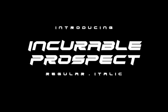 Incurable Prospect: A Display Font for Crafters and Creative Businesses