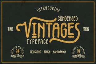 Vintages: A Display Font with a Modern, Crafted Soul